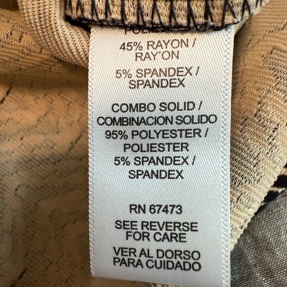 Women's Gabby Skye Black and Cream Embroidered Geometric Floral Dress Size 8 - Picture 5 of 9